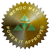 Mendo Matte power it approved logo and brand seal.